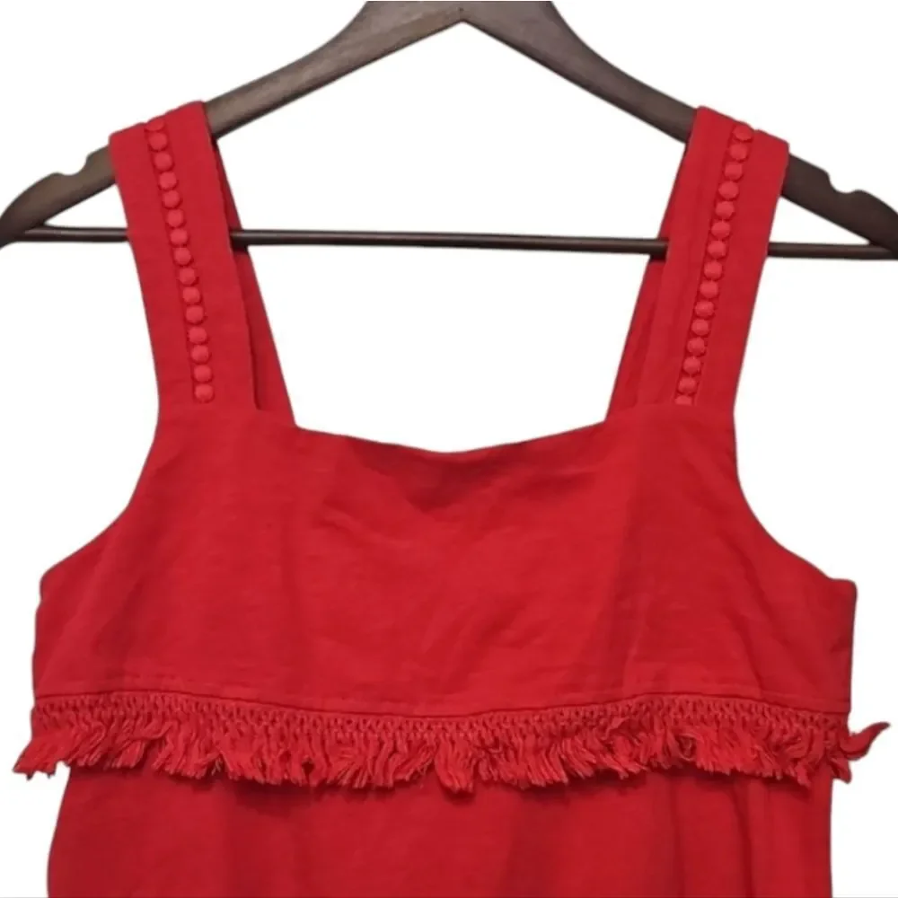 J. Crew Red Sleeveless Top